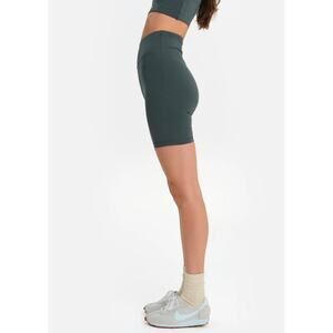 MATE The Label Organic Stretch Bike Shorts Small Forest NWOT